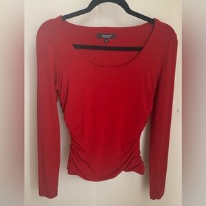 Karen Kane Bold Red Long Sleeve Tee